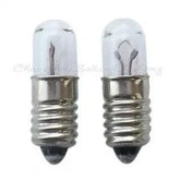Miniaturre bulb 3.8V 1W E5 base clear glass small light bulb set of 10